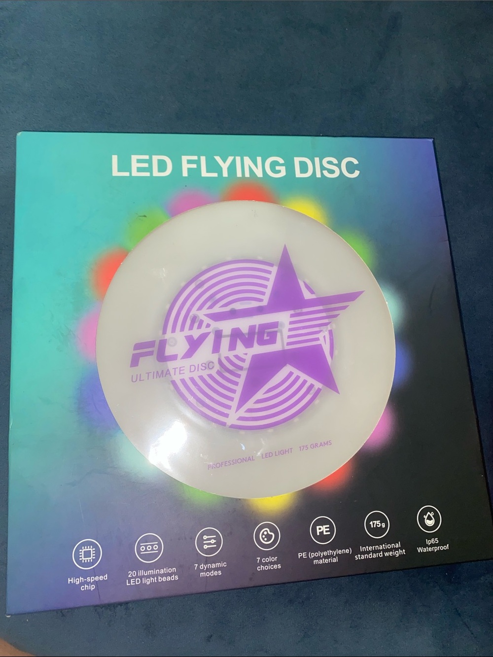LED Light-Up Flying Disc Frisbee - Multicolor - Picture 2 of 2